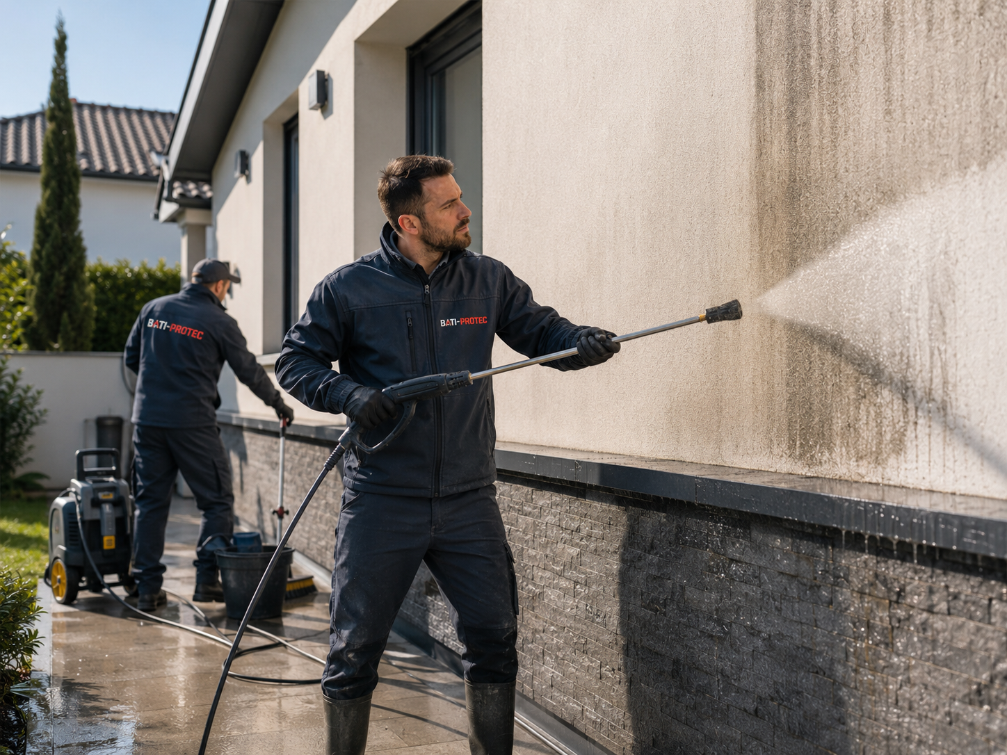 Nettoyage extérieur de bâtiment et remise en état de surfaces